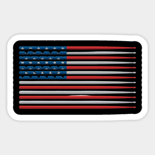 Patriotic Drum Sticks Sticker